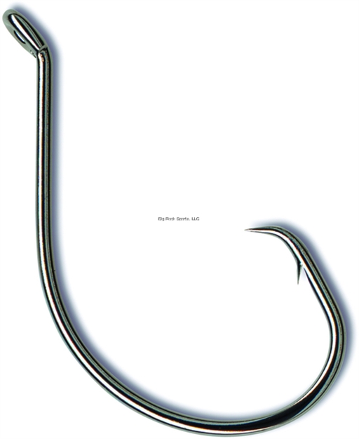 Picture of Mustad Ultrapoint Demon Perfect Inline Circle Hook, Size 2, Needle Point, 1X Fine, UP Eye, Black Nickel, 25 Per Pack