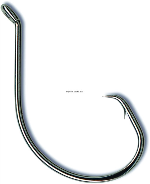 Picture of Mustad Ultrapoint Demon Perfect Inline Circle Hook, Size 4/0, Needle Point, 1X Fine, UP Eye, Black Nickel, 7 Per Pack