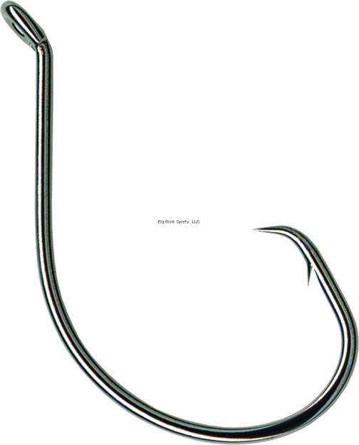Picture of Mustad Ultrapoint Demon Perfect Inline Circle Hook, Size 9/0, Needle Point, 1X Fine, UP Eye, Black Nickel, 4 Per Pack