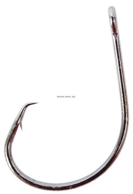 Picture of Mustad Ultrapoint Demon Tuna Perfect Circle Hook, Size 6/0, Needle Point, Wide Gap, Ringed Eye, Black Nickel, 100 Per Pack
