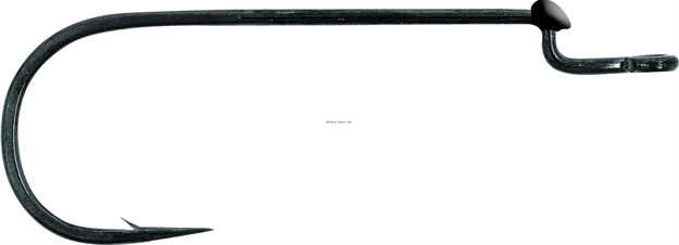 Picture of Mustad Ultrapoint Grip-Pin Big Bite Soft Plastics Hook, 2X Long - Black Nickel, Size 1/0, 5 Per Pack