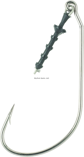 Picture of Mustad Ultrapoint Power Lock Plus Weighted Straight Keeper Hook, Size 5/0, 1/8 Oz, Needle Point, Black Nickel, 3 Per Pack