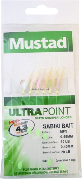 Picture of Mustad Ultrapoint Tri-Color Sabiki Bait Rig 6 Mfs-8-1
