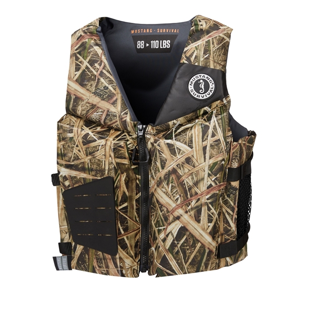 Picture of Mustang Survival Rev Young Adult Foam Vest Camo 90 Plus Lbs
