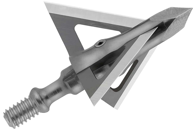 Picture of  Muzzy 290 Trocar Broadhead 3-Blade Trocar Tip Solid Stainless Steel Ferrule Blades 100 Gr/3 Per Pack