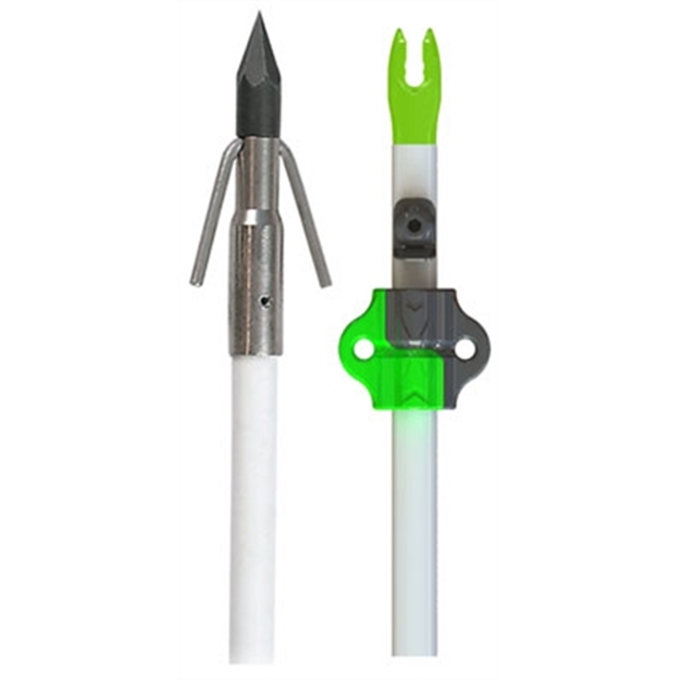 Picture of Muzzy Classic White Fish Arrow With Carp Point (Nock,Bottle Slide Installed) 1020CBS