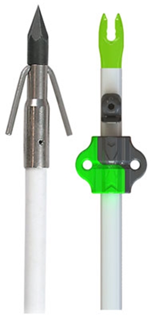 Picture of Muzzy Classic White Fish Arrow With Carp Point (Nock,Bottle Slide Installed) 1020CBS 050301102033