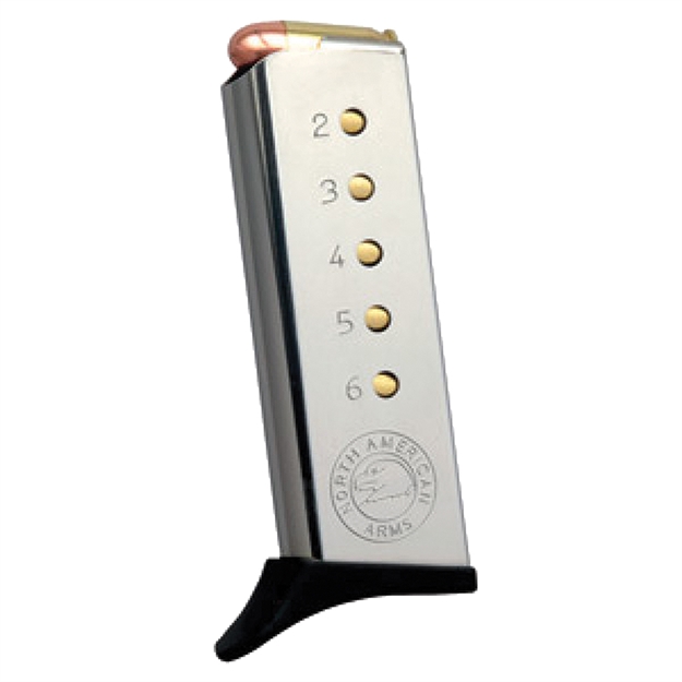 Picture of Naa Mz380fr Naa Guardian 380 Acp/32 Naa W/Finger Rest 6 RD Stainless Finish