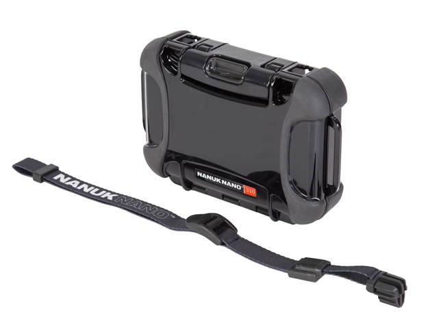 Picture of Nanuk 3100001 Nano 310 Black Polycarbonate W/ Powerclaw Latches Includes Carry Strap 310-0001