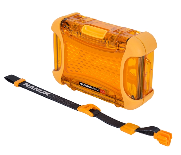 Picture of  Nanuk 320-0003 Nano 320 Water-Resistant Orange Polycarbonate Material With Powerclaw Latches 5.90" L X 3.30" W X 1.50" H Interior Dimensions Includes Carry Strap