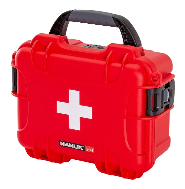 Picture of  Nanuk 904S000rdpa0fsa01 First Aid Case  Waterproof Red Nk-7 Resin 666365024220