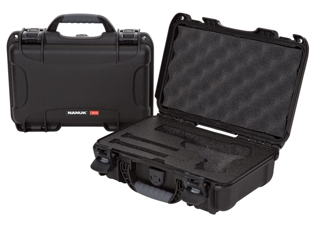 Picture of Nanuk 909Clasg1 909 Classic Gun Case Waterproof & Airline Approved Black Polyethylene W/ Closed-Cell Foam 11.44" L X 7" W X 3.68" H Interior Dimensions 909-CLASG1 666365020512