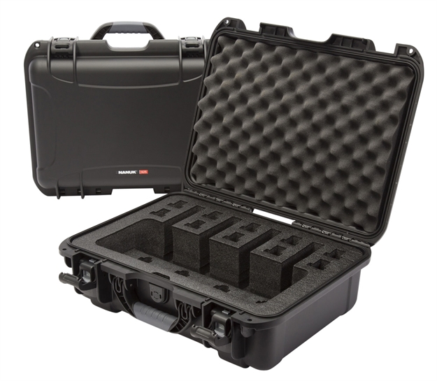 Picture of Nanuk 9254Up1 925 4 UP Pistol Case Waterproof Black Resin W/ Closed-Cell Foam Padding 17" L X 11.80" W X 6.40" H Interior Dimensions 925-4UP1 666365017956