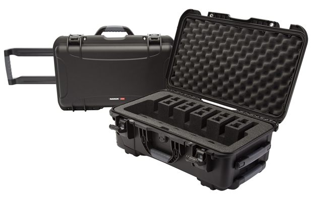 Picture of Nanuk 9356Up1 935 6 UP Pistol Case Black Polymer W/ Closed-Cell Foam Padding 22" L X 14" W X 9" H Interior Dimensions 935-6UP1 666365018021