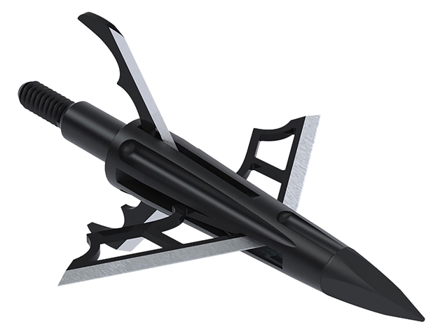 Picture of New Archery Products Dark Knight 100 Broadhead (3-Pack) 1 3/4 Fixed Blade With Bleeder Blades NAP-60-DK100