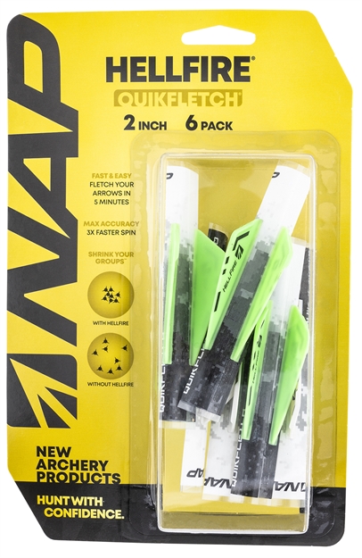 Picture of Nap Nap60035 Quickfletch Hellfire Fletching White Green/ 6 Pack 60-035