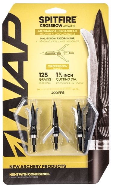 Picture of New Archery Products Broadhead Spitfire Xbow 3-Blade 125Gr 1.5" Cut 3Pk 60-697