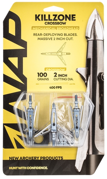 Picture of New Archery Products Killzone For Crossbow 100 GR 2" Coc Broadhead 3Pk 60-814 033576608141