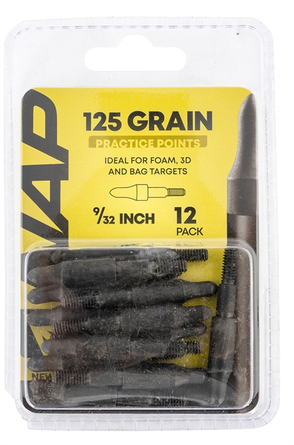 Picture of Nap Nap60p3dp932x 3D Practice Points Field Tips Fixed 125 GR Black/ 12 Pack NAP-60-P3DP-932X 888151023419