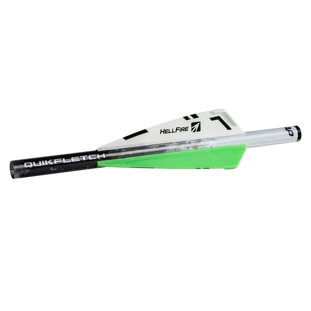 Picture of Nap Quikfletch 3In Hellfire Xbow - 6 Pack White/Green/Green