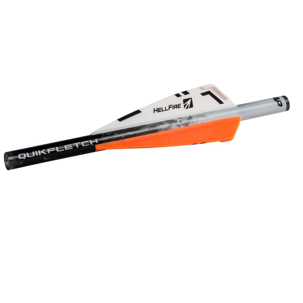 Picture of Nap Quikfletch 3In Hellfire Xbow - 6Pack White/Orange/Orange