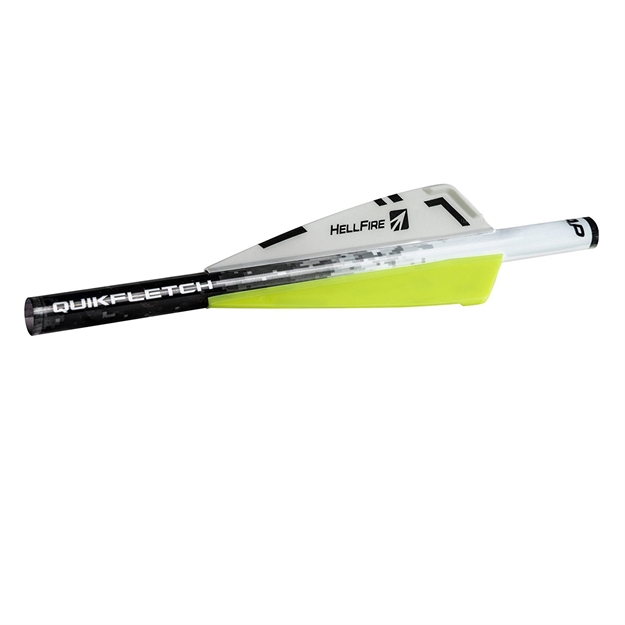 Picture of Nap Quikfletch 3In Hellfire Xbow - 6Pack White/Yellow/Yellow