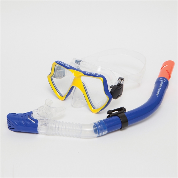 Picture of Nat Geo Vea2 Cmb Mask And Viva 2 Snorkel Blue/Yl Med