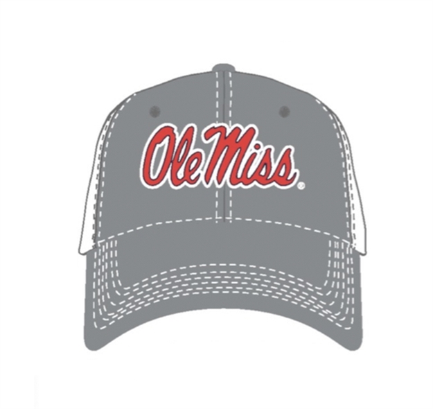 Picture of National Cap & Sportswear Grey Ghost Mesh Back Ole Miss