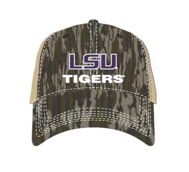 Picture of National Cap & Sportswear Woody Mobl/Khaki Mesh Back Lsu ?1902-LSU