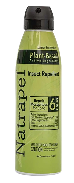 Picture of Natrapel 00066865 Lemon Eucalyptus  6 OZ Aerosol Repels Ticks Effective UP TO 6 Hrs 0006-6865 044224068651