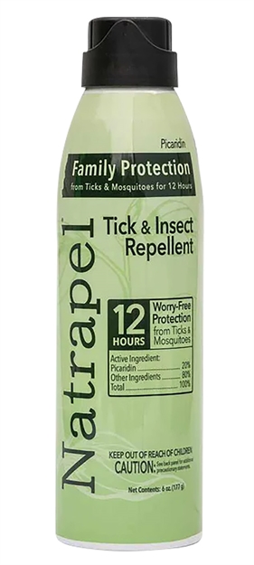 Picture of Natrapel 00066878 Picaridin Insect Repellent 6 OZ Aerosol Repels Ticks & Biting Insects Effective UP TO 12 Hrs 0006-6878 044224068781