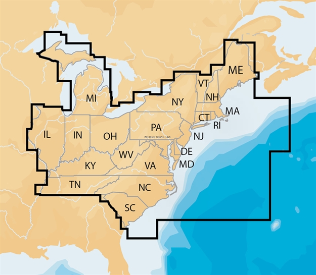 Picture of Navionics +East Regions