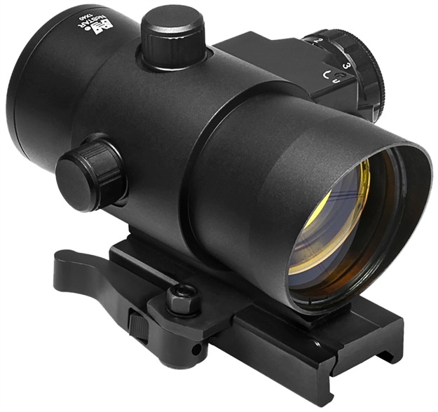 Picture of NC Star Reflex Sight, Cr2032 Lithium Batt, 1X, Unlimited, Quick Release Weaver Mount, 3 Moa Retical DLB140R