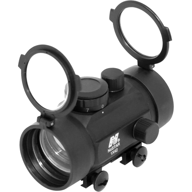 Picture of NC Star Reflex Optic, Cr2032 Lithium Batt, 1X, 42Mm, Unlimited, Integrated Weaver-Style Mount, 3 Moa Retical DBB142 814108011192