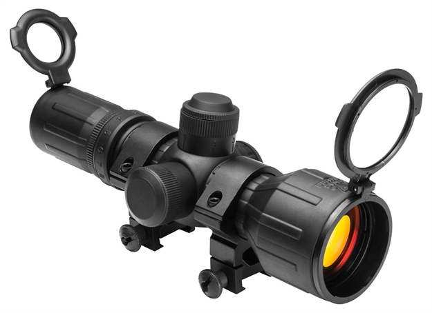 Picture of  Ncstar Seecr3942r Tactical Compact 3-9X42mm Red/Green Illuminated P4 Sniper Reticle 30Mm Tube One Piece Aluminum Body W/Rubber Outer Coating 814108010638