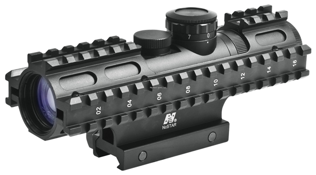 Picture of NC Star 3-Rail Tactical Scope, 2-7X32mm, Mil-Dot Reticle, 34Mm Tube, Blk