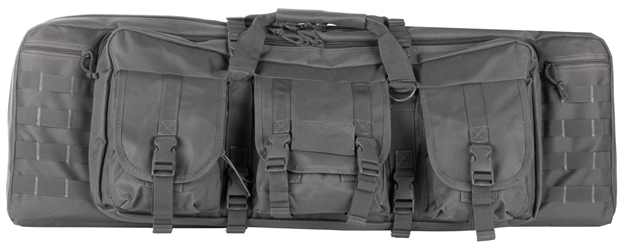 Picture of Ncstar Cvdc2946u36 Vism Double Carbine Case Urban Gray Pvc Nylon W/ Foam Padding Lockable Zippers Pockets & Molle Webbing CVDC2946U-36 848754000194