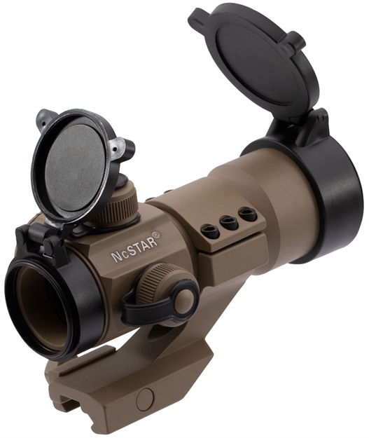 Picture of NC Star Reflex Sight, Cr2032 Lithium Batt, 1X, Cantilever Weaver/Picatinny Type Mount, 3 Moa Retical, Tan DRGB135T
