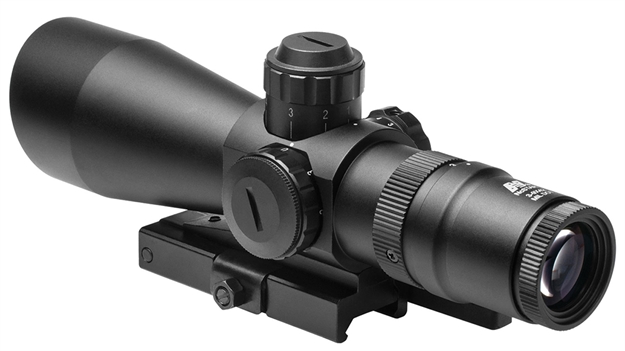 Picture of  Ncstar Stp3942gv2 Mark Iii Tactical Gen 2 Black Hardcoat Anodized 3-9X 42Mm Dual (Blue/Green) Illuminated P4 Sniper Reticle 848754000439