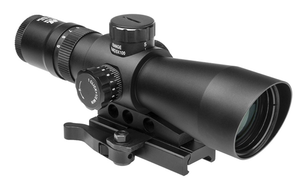 Picture of  Ncstar Stp3942gv2 Mark Iii Tactical Gen 2 Black Hardcoat Anodized 3-9X 42Mm Dual (Blue/Green) Illuminated P4 Sniper Reticle 848754000439