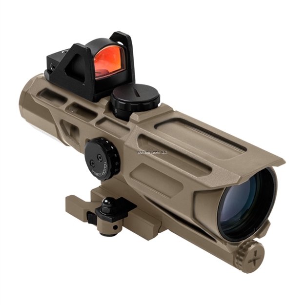 Picture of NC Star Gen3 Ultimate Sighting System 3-9X40 Scope/ With Red Dot Optic/ AA Battery/ Locking Quick Release Mount/ Mil-Dot/ Tan