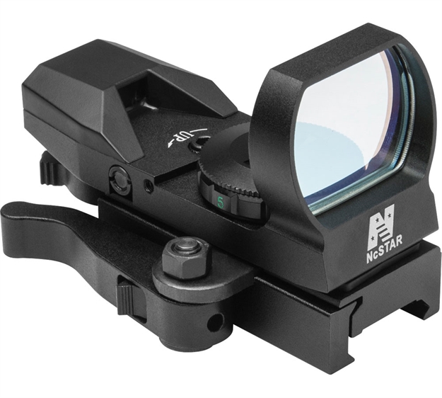 Picture of  Ncstar D4bq Red Four Reticle Reflex  Black Anodized 1 X 0.95" X 1.34" 3 Moa Red Dot Multi Reticle QR Mount