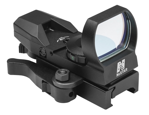 Picture of  Ncstar D4bq Red Four Reticle Reflex  Black Anodized 1 X 0.95" X 1.34" 3 Moa Red Dot Multi Reticle QR Mount 848754001238