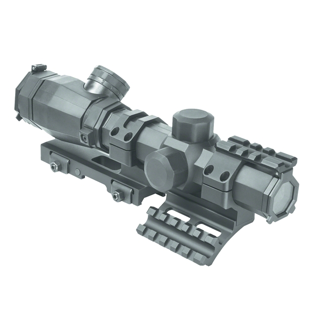 Picture of NC Star Spr Shooter I Mount Combo, 1.1-4X25mm, Mil-Dot Reticle, 30Mm Tube, Bikini Covers, Blk