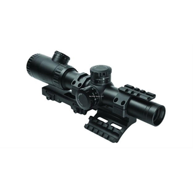 Picture of NC Star Vism Evolution Tactical Scope, 1.1-4X24mm, Small Dot Plex Reticle, 30Mm Tube, Blk