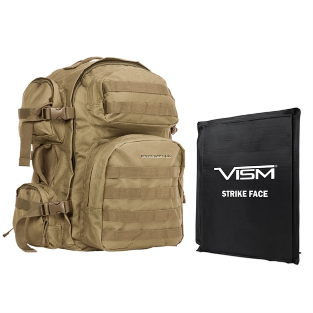 Picture of NC Star Vism Tactical Backpack With 10"X12" Level Iiia Soft Ballistic Panel/ Tan