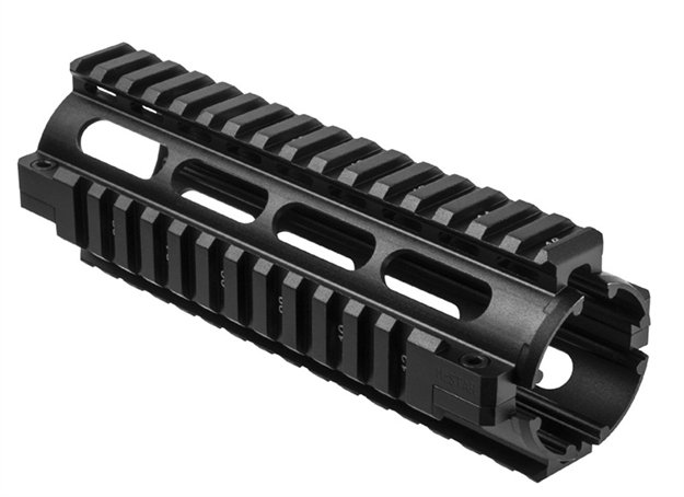 Picture of  Ncstar Mar4s Quad Rail Carbine Length Ar-15 Black Hardcoat Anodized Aluminum 6.70" 814108011802