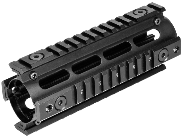 Picture of  Ncstar Mar4s Quad Rail Carbine Length Ar-15 Black Hardcoat Anodized Aluminum 6.70"