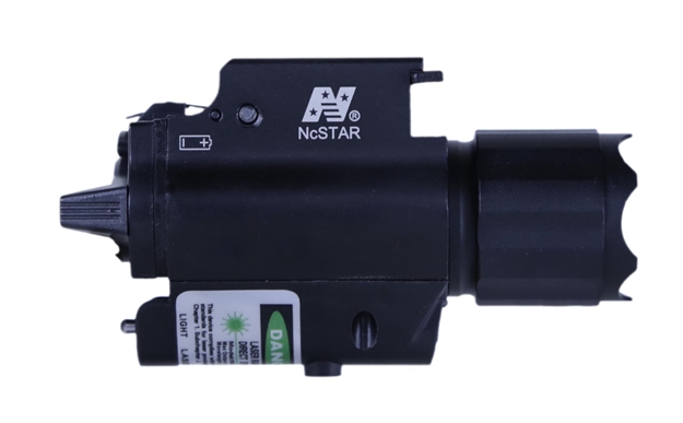Picture of NC Star Weapon Light White Led With Green Laser Sight Quick-Release Weaver/Picatinny-Style Mount Black AQPFLSG