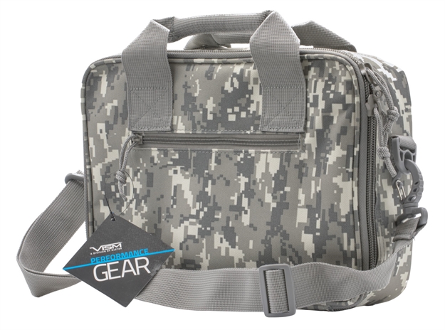 Picture of  Ncstar Cpdx2971d Vism Double Pistol Range Bag W/ Mag Pouches Loop Fasteners Zippers Padding & Digital Camouflage Finish